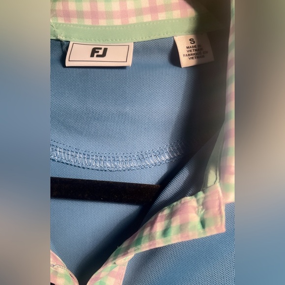 NNT Footjoy polyblend blue collared short sleeve polo golf Casual light top S - Picture 4 of 5